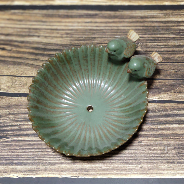 European Style Zakka Bird Feeder, Ceramic Fruit Plate