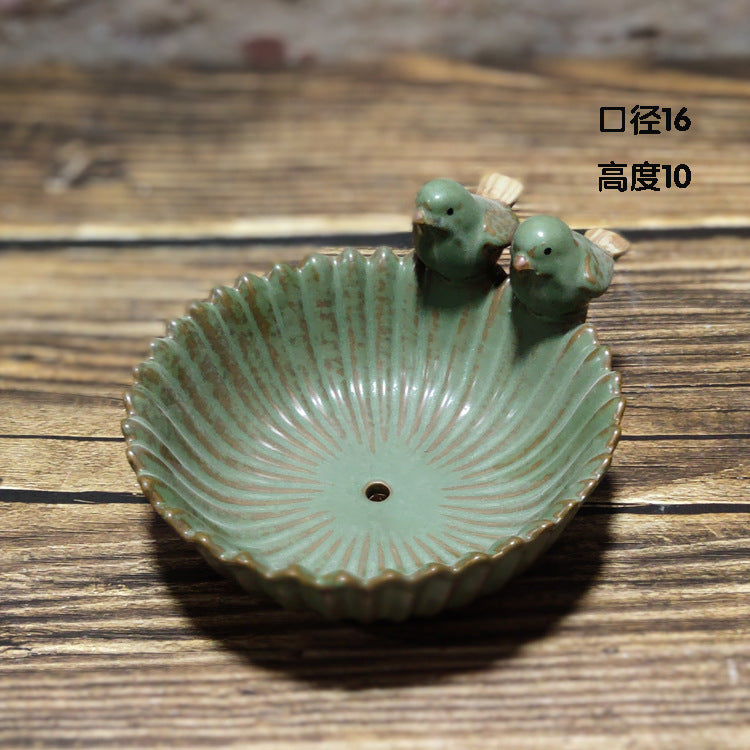 European Style Zakka Bird Feeder, Ceramic Fruit Plate