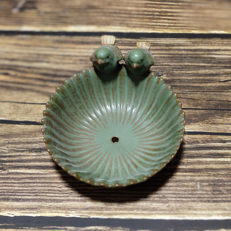 European Style Zakka Bird Feeder, Ceramic Fruit Plate
