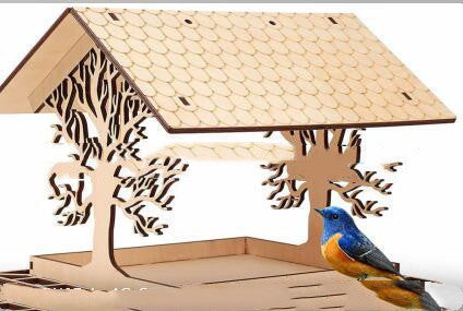 Wooden Home Garden Outdoor Bird Feeder