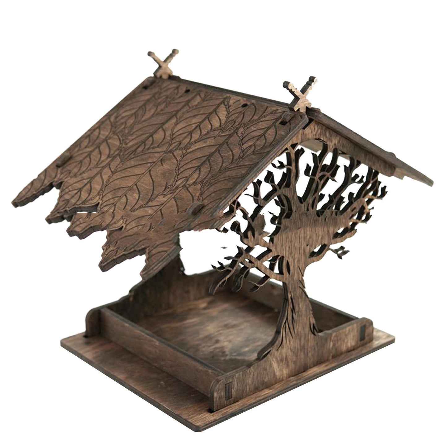 Wooden Home Garden Outdoor Bird Feeder