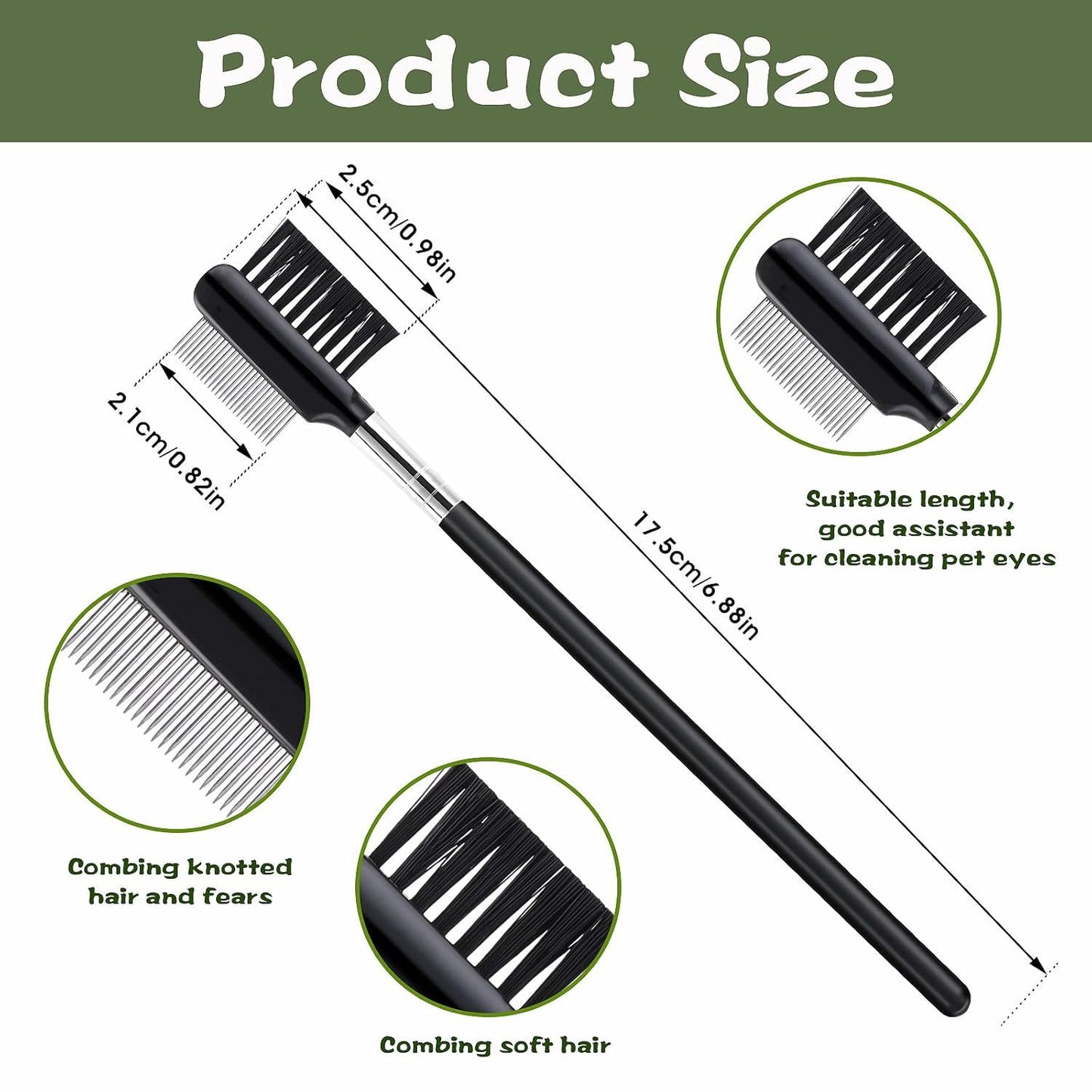 Dog Eye Comb Tear Stain Remover Comb Double-Head Tear Stain Comb For Small Dogs