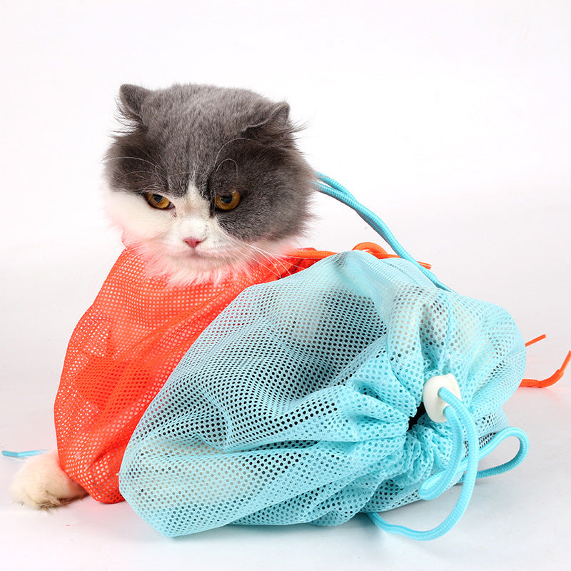 Cat cleaning tool Polyester scrambled cat bag