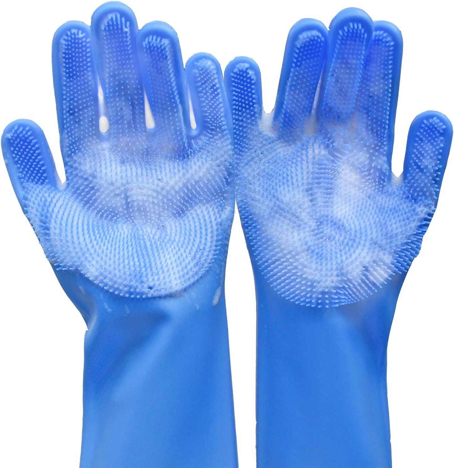 Durable Pet Grooming Gloves For Cats And Dogs, Enhanced Five Finger Design For Massaging And Bathing