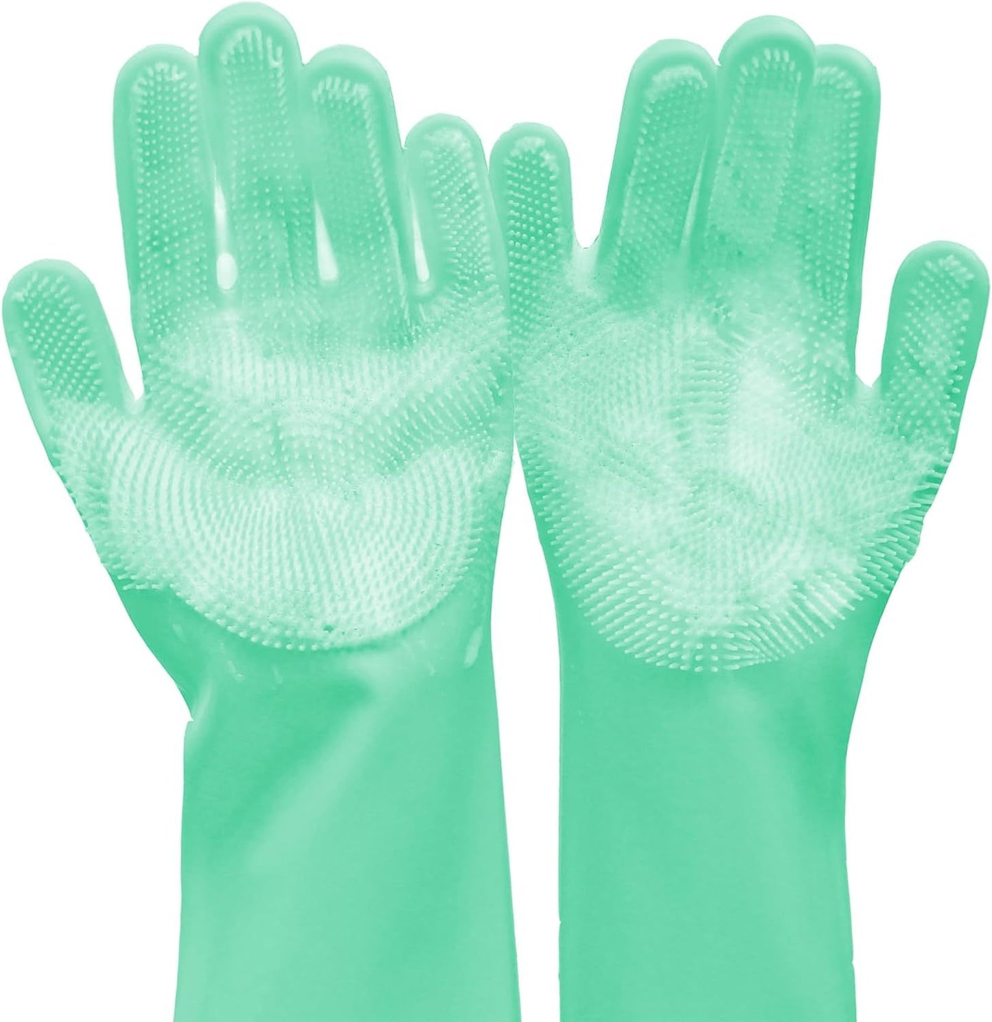 Durable Pet Grooming Gloves For Cats And Dogs, Enhanced Five Finger Design For Massaging And Bathing