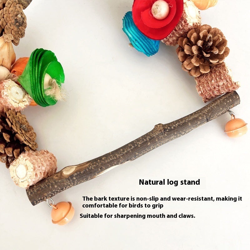 Parrot Swing Pine Nut Grinding Mouth Grinding Claw Log Bird Stand