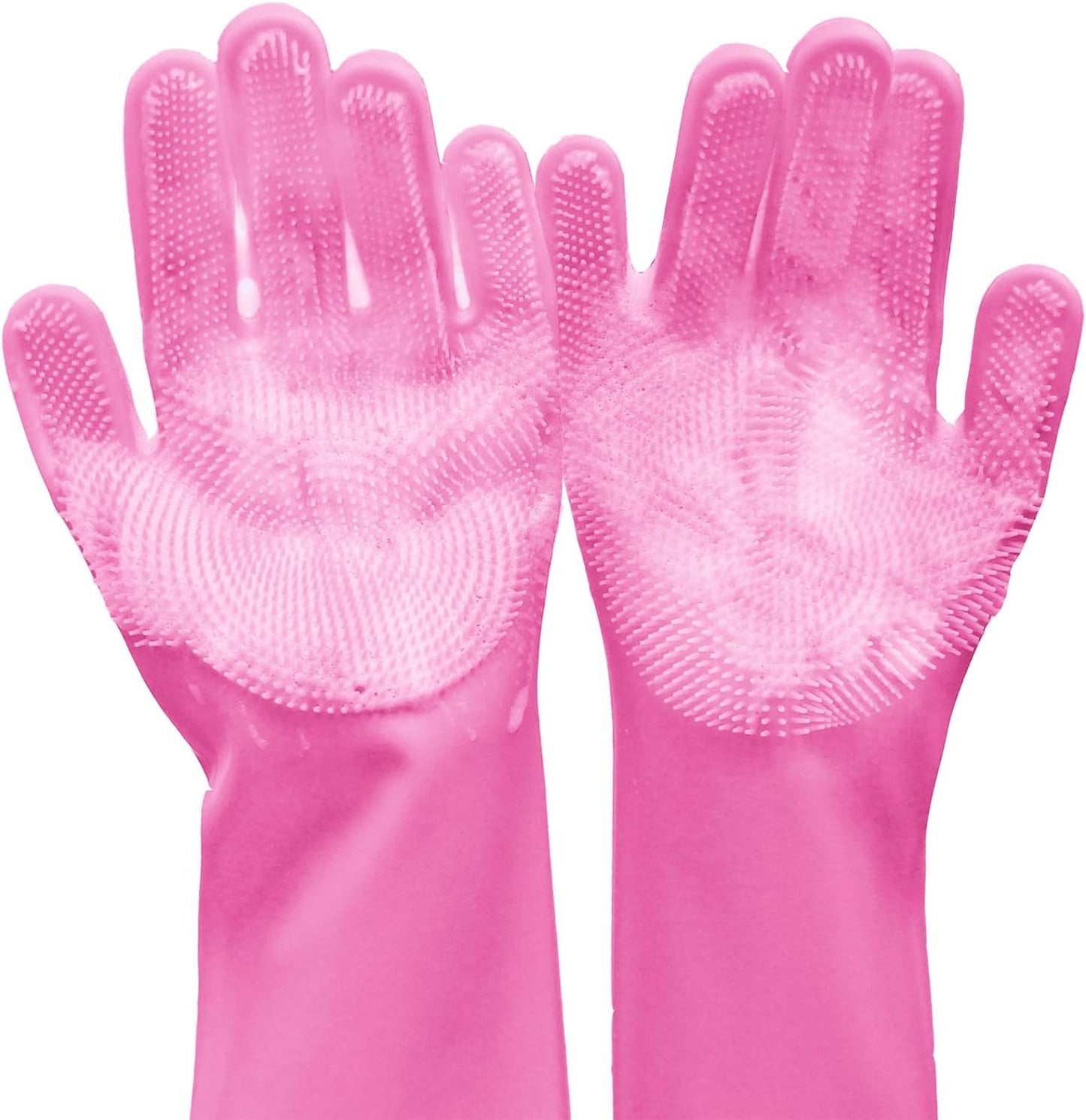Durable Pet Grooming Gloves For Cats And Dogs, Enhanced Five Finger Design For Massaging And Bathing