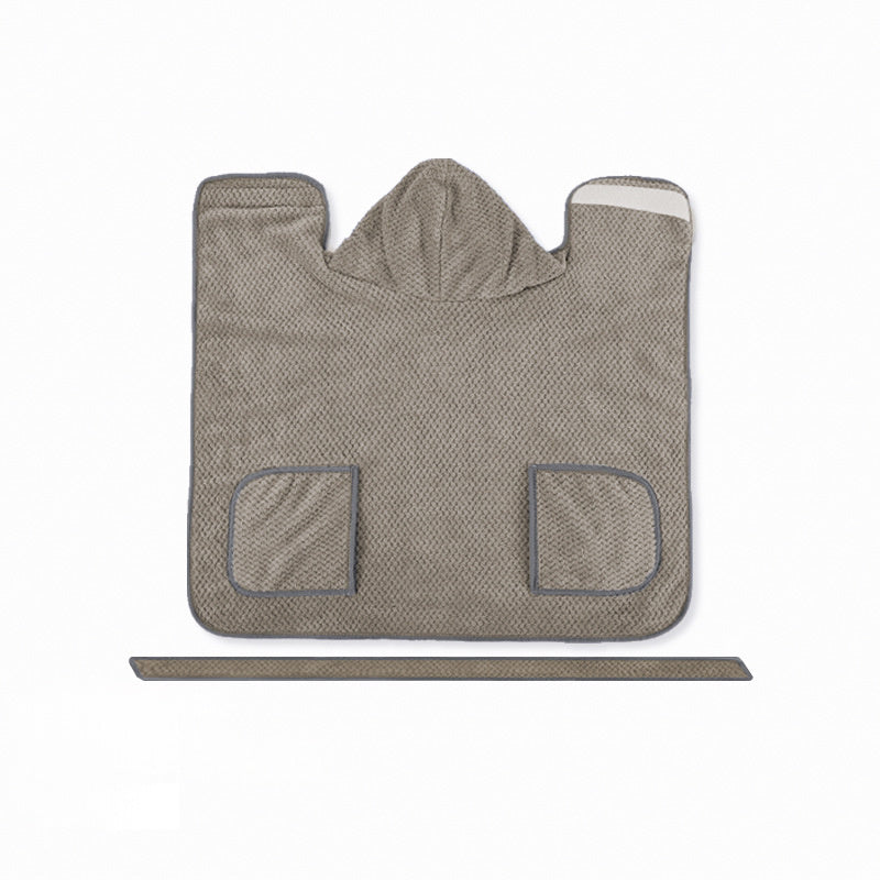 Soft Dog Bath Robe Towel With Adjustable Waistband