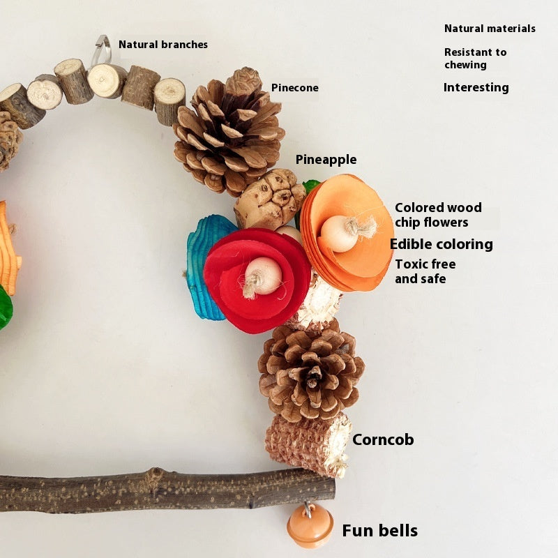 Parrot Swing Pine Nut Grinding Mouth Grinding Claw Log Bird Stand