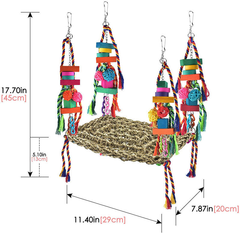 Parrot Toys Climbing Net Hammock Medium And Large Toy Bird Cage