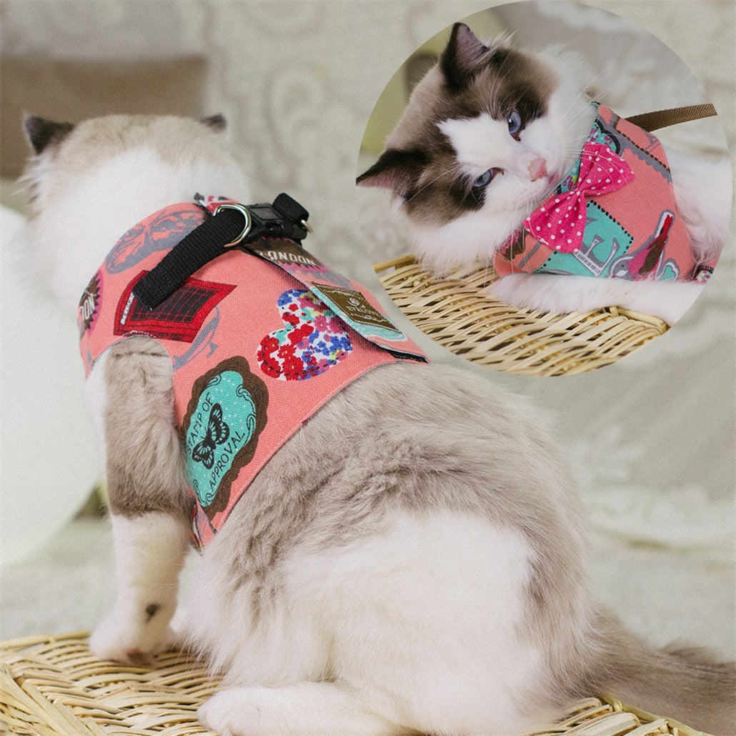 Poka-Dot Pink Cat Vest