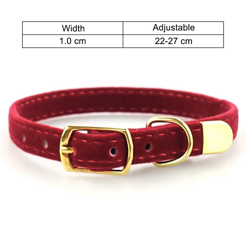 Velvet cat collar