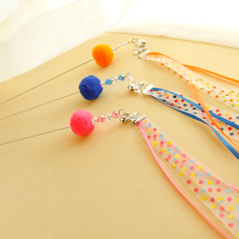 Long rod streamer ribbon cat pole