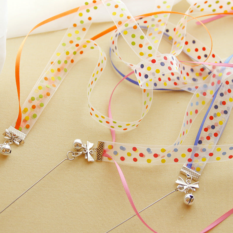 Long rod streamer ribbon cat pole