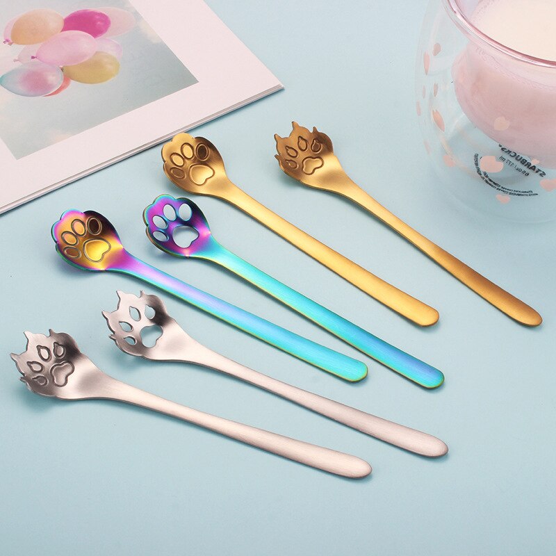 Creative Cartoon Dog Paw Hollow Mixing Spoon