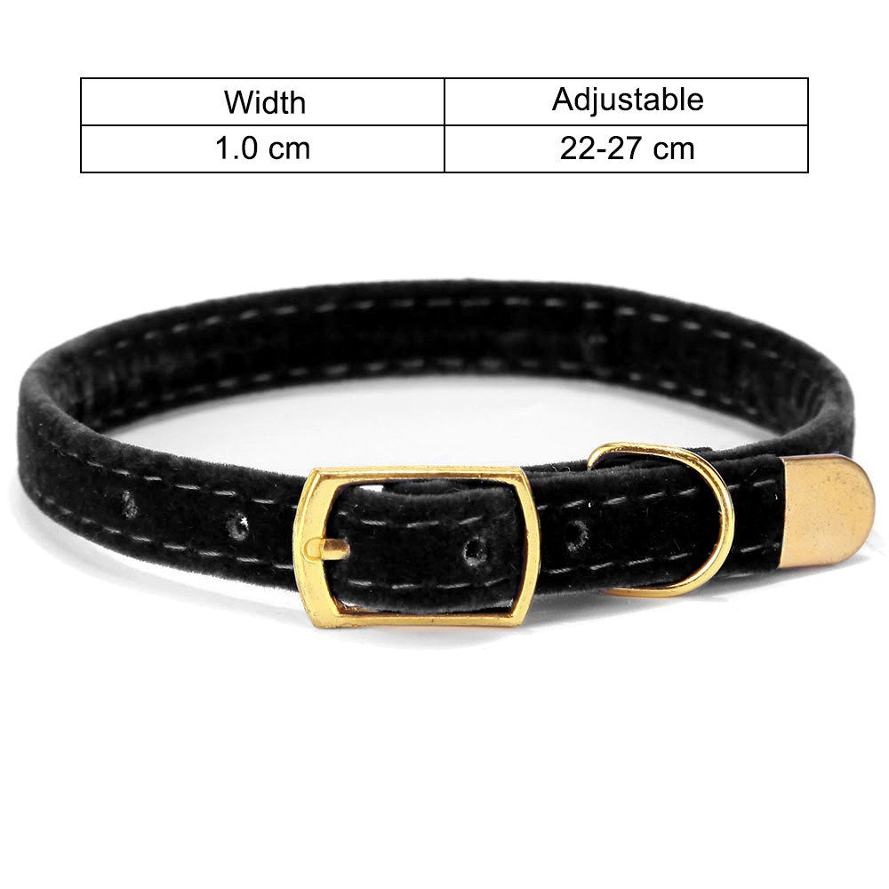 Velvet cat collar