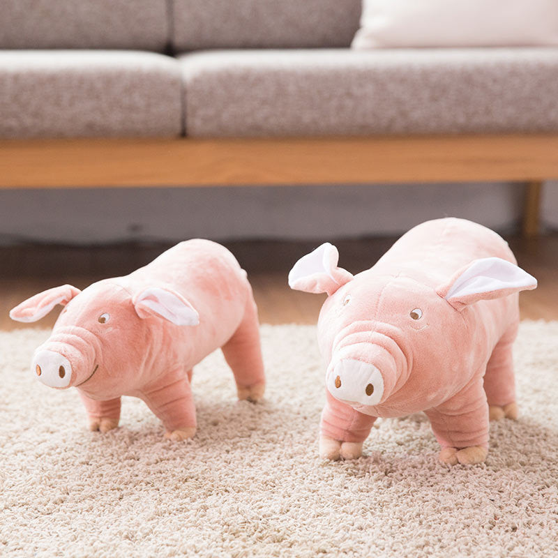Sleeping Pig With Dog Toy