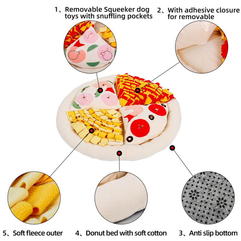Pet Dog Pizza Hidden Food Sniffing Mat