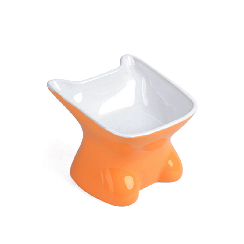 Bowl With Oblique Mouth And High Feet