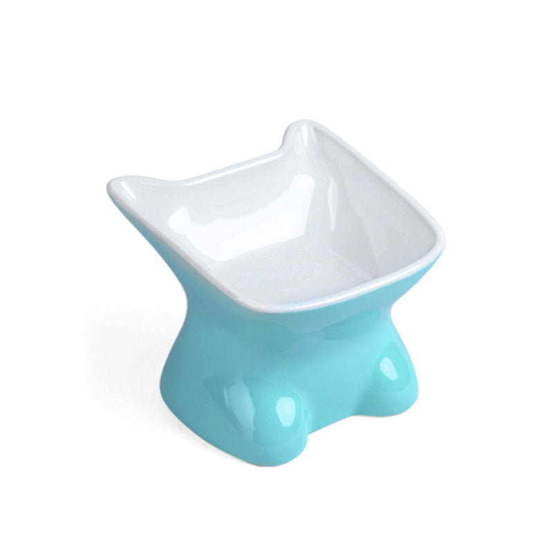 Bowl With Oblique Mouth And High Feet