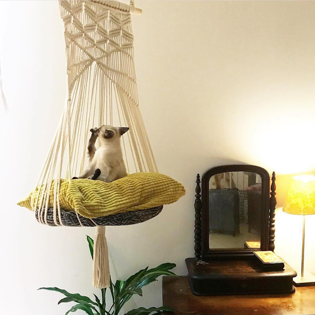 Pet Swing Cage Handmade Macrame bed