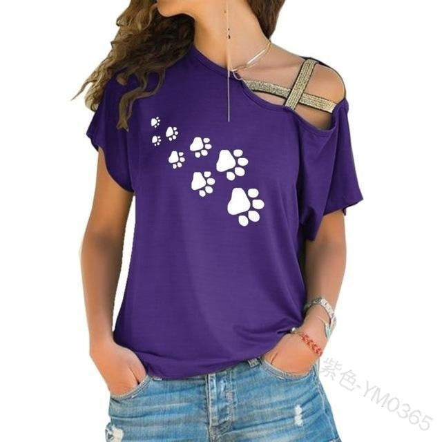 Puppy footprints short sleeves