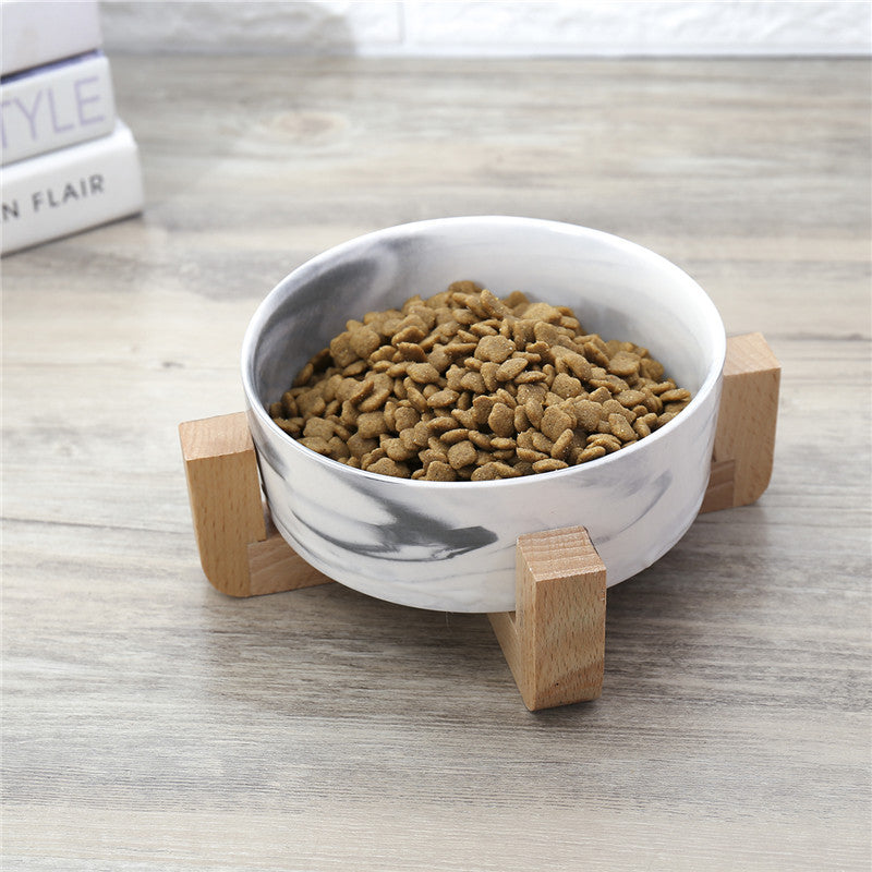 Marble cat rice bowl
