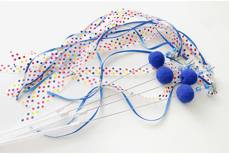 Long rod streamer ribbon cat pole
