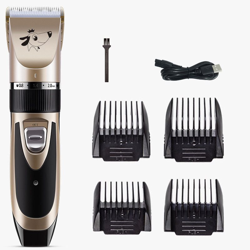USB Rechargeable Electric Pet Clipper Razor Set Low Noise Pet Hair Trimmer