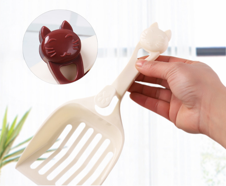 Plastic cat litter shovel