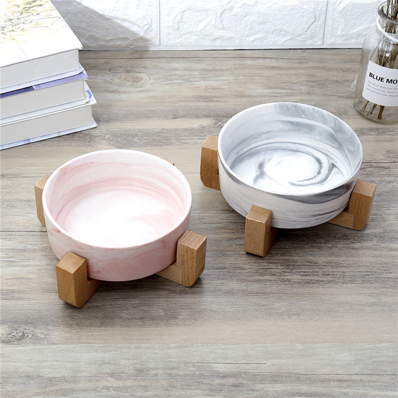 Marble cat rice bowl