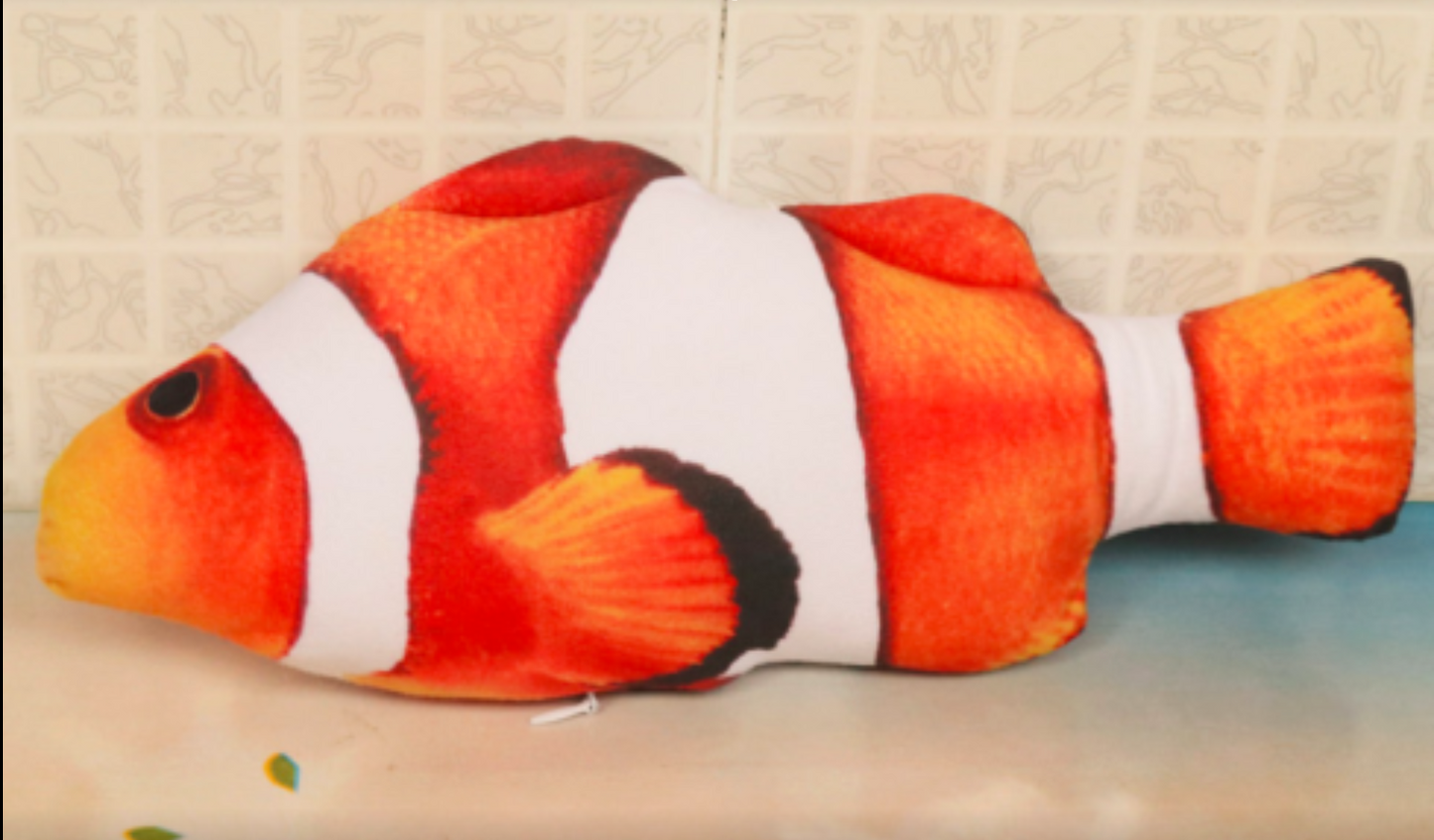 Electric cat simulation jump fish usb charging jump fish cat toy