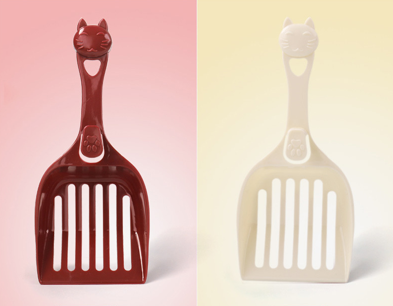 Plastic cat litter shovel