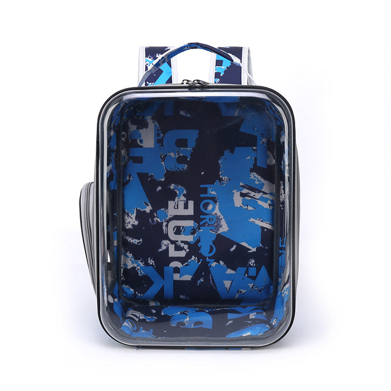 Cartoon Space Capsule Travel Breathable Pet Backpack