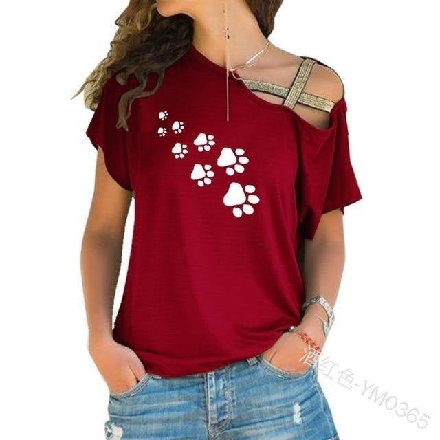 Puppy footprints short sleeves