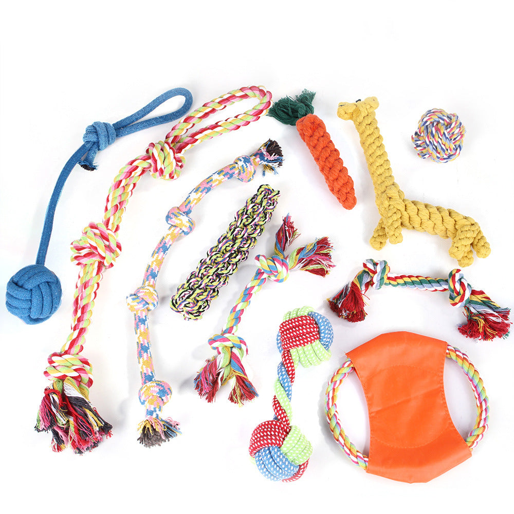 Dog Bite-resistant Cleansing Cotton Rope Knot Set
