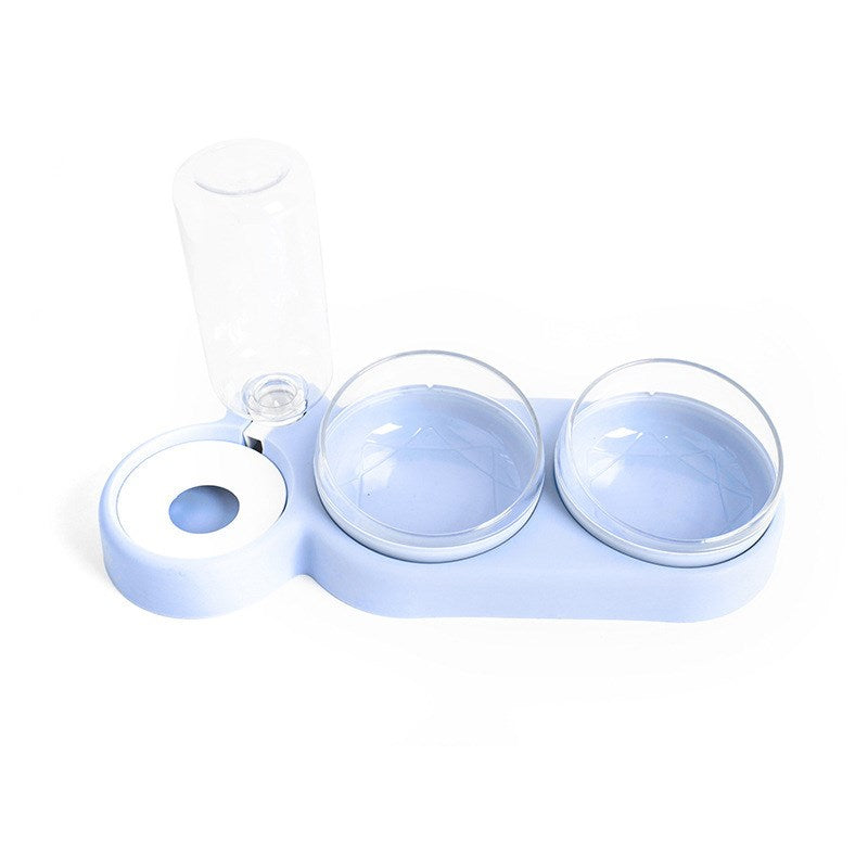 Double Bowl Automatic cat Bowl Feeder Cat Waterer