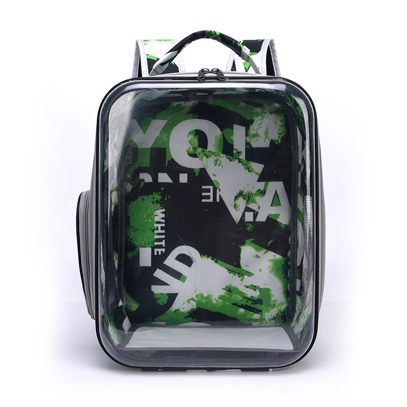 Cartoon Space Capsule Travel Breathable Pet Backpack