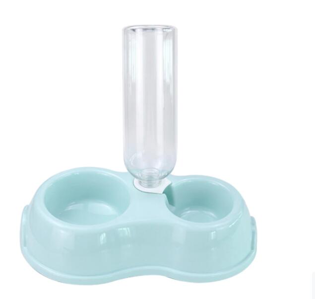 Double Bowl Automatic cat Bowl Feeder Cat Waterer