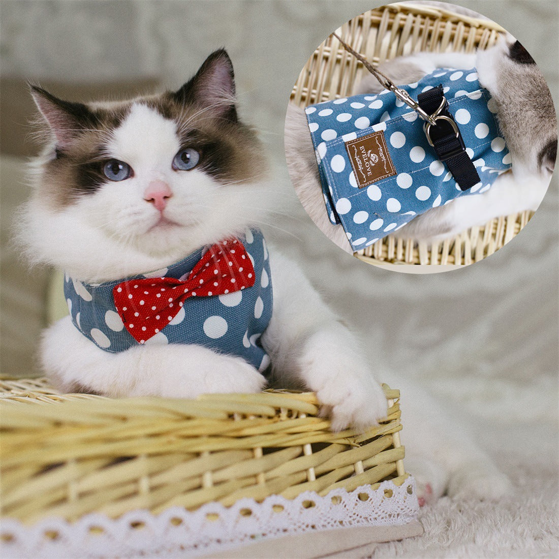 Poka-Dot Pink Cat Vest