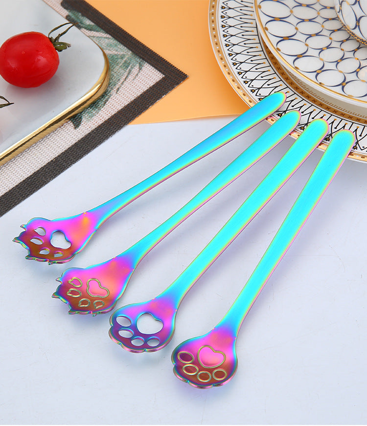 Creative Cartoon Dog Paw Hollow Mixing Spoon