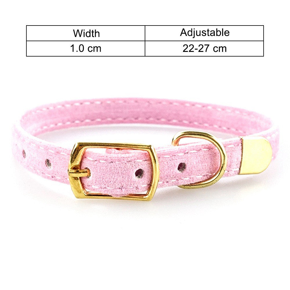 Velvet cat collar