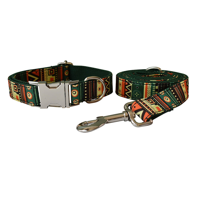 African Print Collar with bow