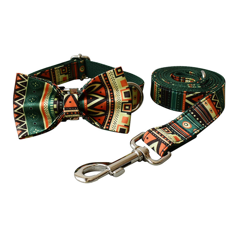 African Print Collar with bow