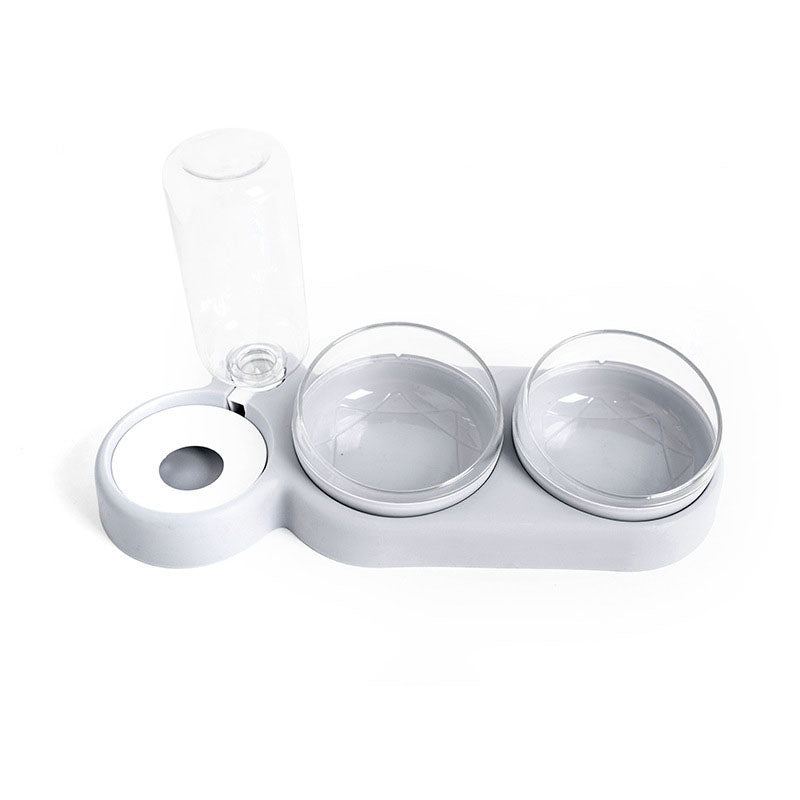Double Bowl Automatic cat Bowl Feeder Cat Waterer