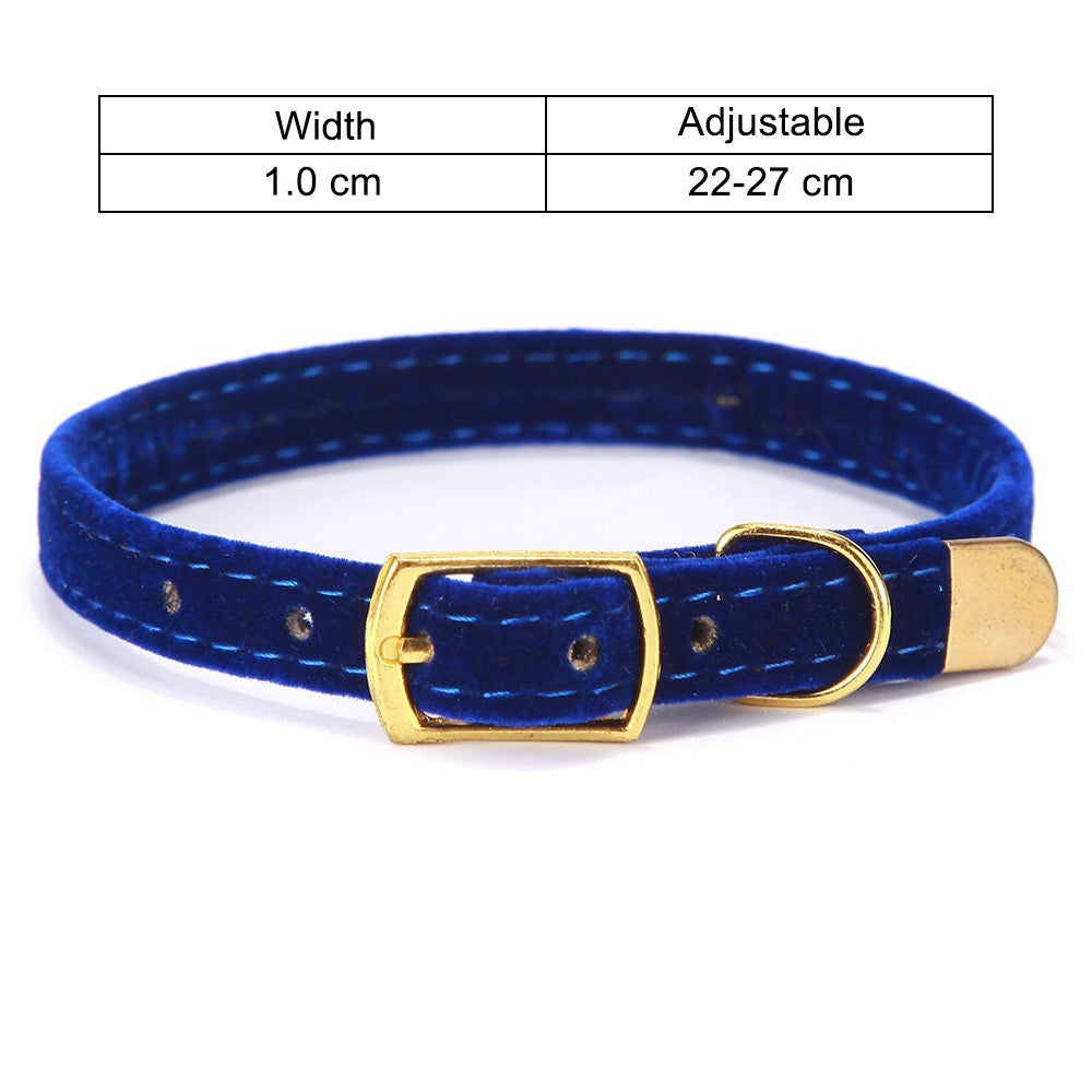 Velvet cat collar