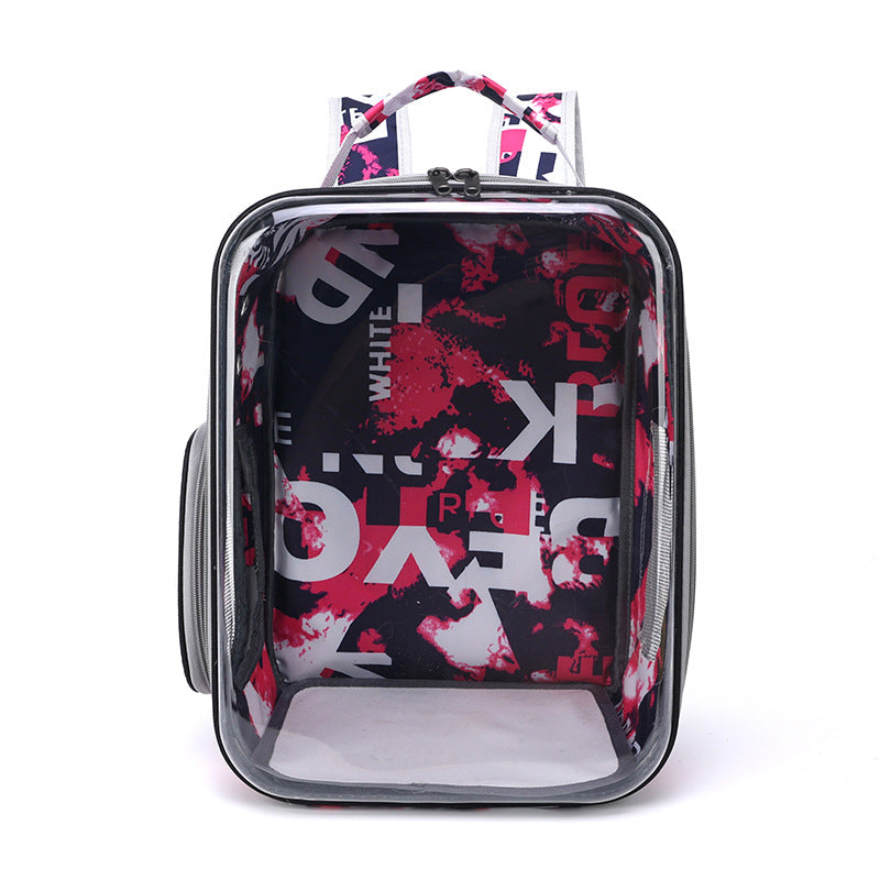 Cartoon Space Capsule Travel Breathable Pet Backpack