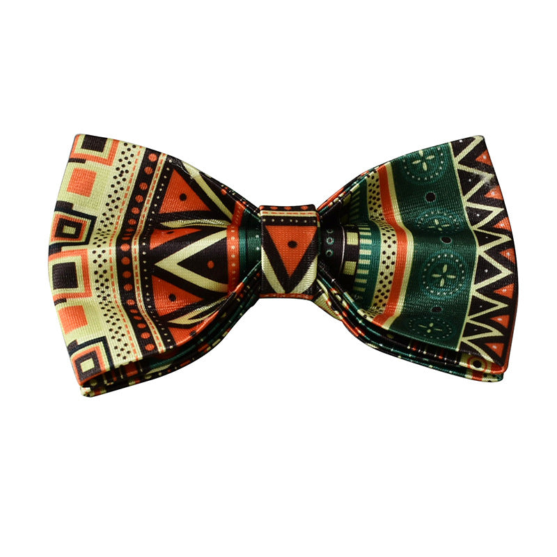 African Print Collar with bow
