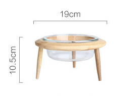 Glass cat bowl
