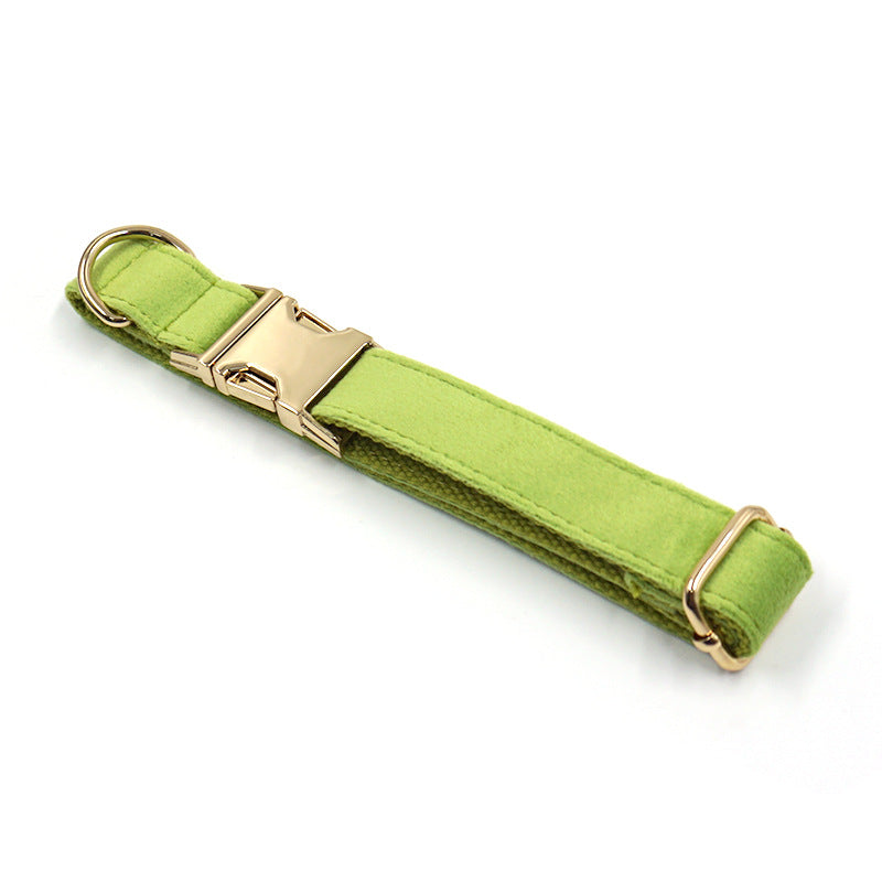 INS Wind Cross-border Matcha Green Velvet Dog Collar